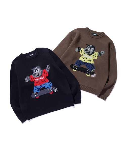 XLARGE（エクストラ ラージ） セーター ニット GORILLA CREWNECK KNIT