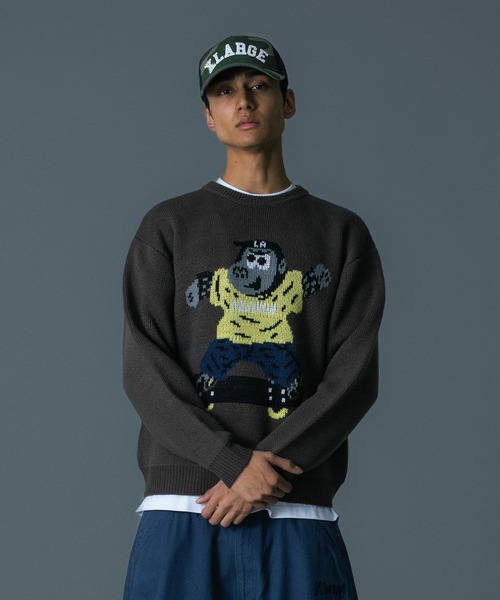XLARGE（エクストラ ラージ） セーター ニット GORILLA CREWNECK KNIT