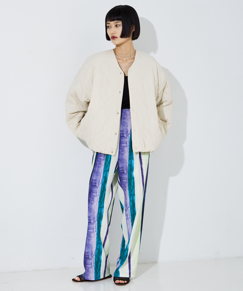 「GERRY」 キルティングブルゾン フリー ベージュ レディース_画像2