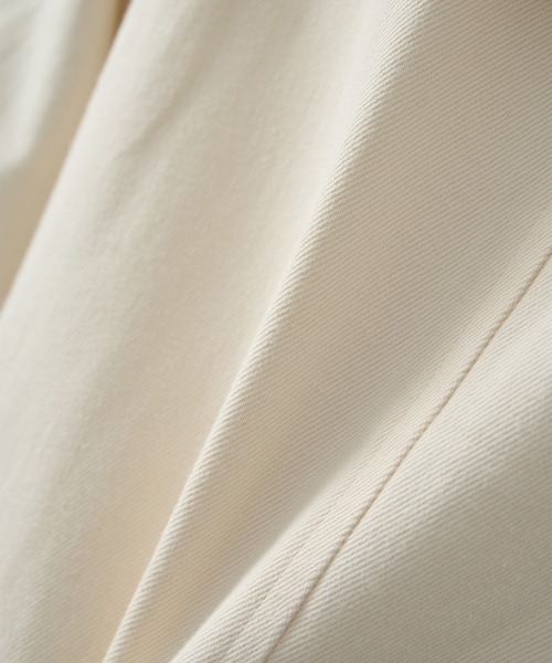 ブルゾン アウター 「irenisa/イレニサ」別注 LEATHER-COLLAR GUNFLAP ZIP BLOUSON メンズの画像