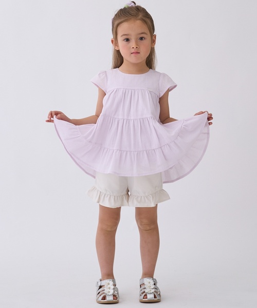 petit main パンツ 「水陸両用」フリルショートパンツ キッズ 子供服