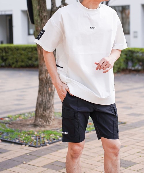 カーゴパンツ (RM)「LUXE/R GOLF」ストレッチ クロス ピンタック