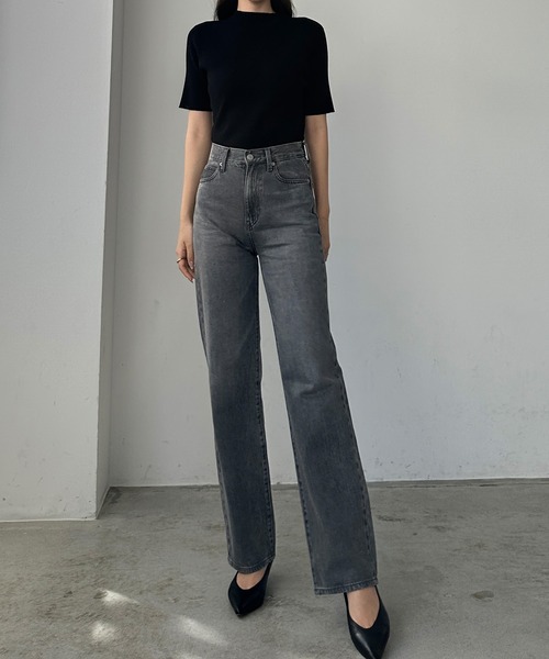 「Louere」 半袖ニット LARGE ブラック レディース_画像5