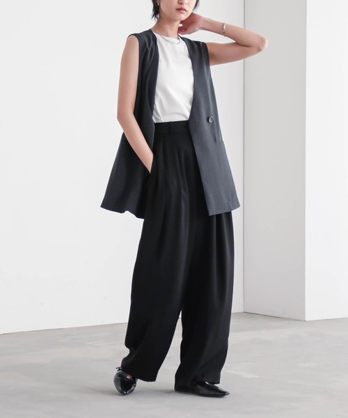 for/c（フォーシー） uvカット ベスト ジレ ノーカラージレ