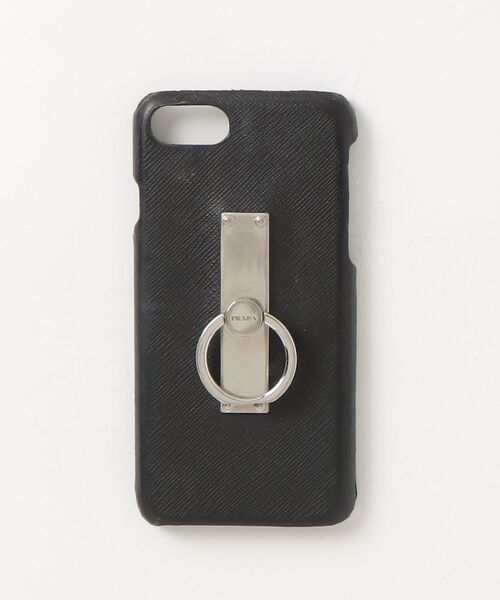 PRADA ブラック サフィアーノ ケース PRADA（プラダ） サフィアーノ iphone ケース - ブラック レディース