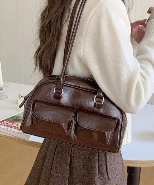 HAILY ショルダーストラップ ショルダーバッグ バッグ フロントダブル