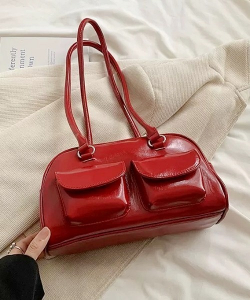 HAILY ショルダーストラップ ショルダーバッグ バッグ フロントダブル