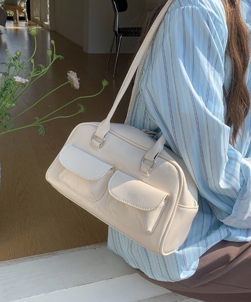 HAILY ショルダーストラップ ショルダーバッグ バッグ フロントダブル