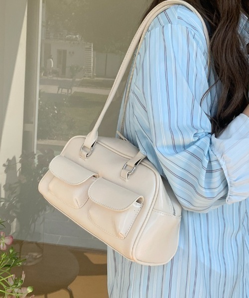 HAILY ショルダーストラップ ショルダーバッグ バッグ フロントダブル