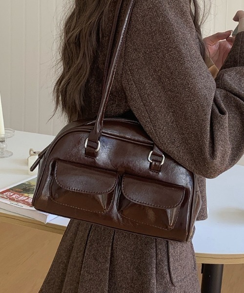 HAILY ショルダーストラップ ショルダーバッグ バッグ フロントダブル