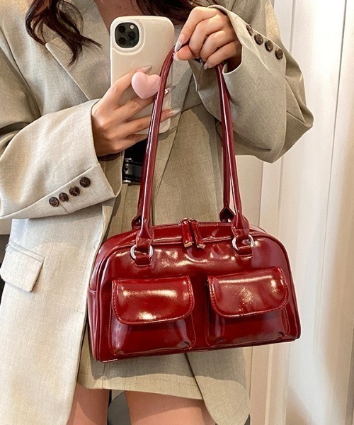 HAILY ショルダーストラップ ショルダーバッグ バッグ フロントダブル