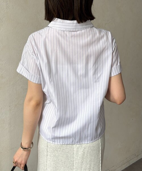 Thevon（ゼヴォン） ブラウス シャツ 半袖 シャーリング半袖アソート