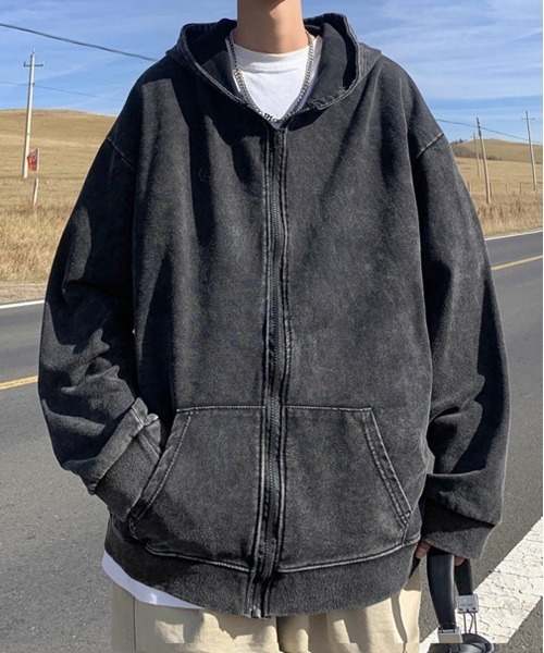 「NEW GENTLEMAN」 ジップアップパーカー X-LARGE ブラック メンズ_画像2