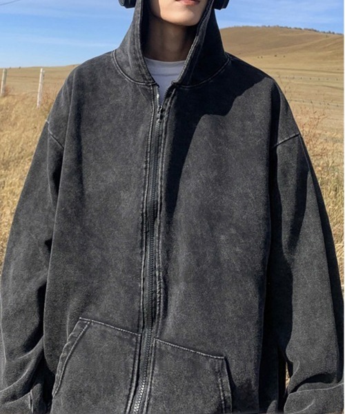 「NEW GENTLEMAN」 ジップアップパーカー X-LARGE ブラック メンズ_画像3