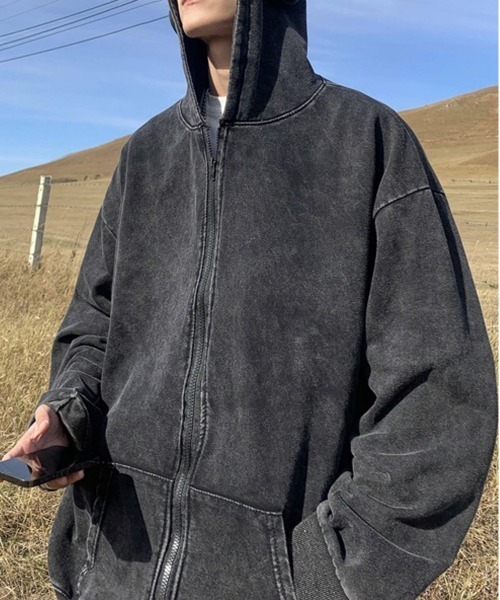 「NEW GENTLEMAN」 ジップアップパーカー X-LARGE ブラック メンズ_画像4