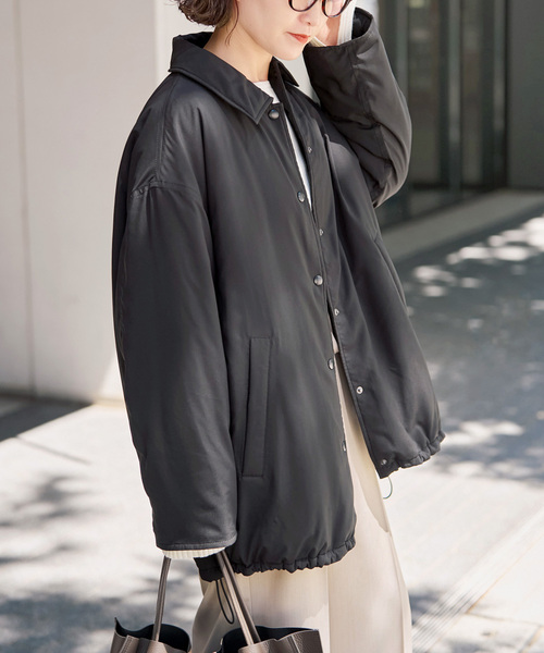 Spick and Span撥水パディングコート　ブラック　M Spick＆Span（スピック アンド スパン） コート アウター 撥水