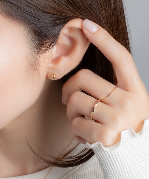 指輪 リング K18 イエローゴールド チェーン リング（指輪） ピンキーサイズあり ESTELLE/エステール WEB限定 レディースの画像