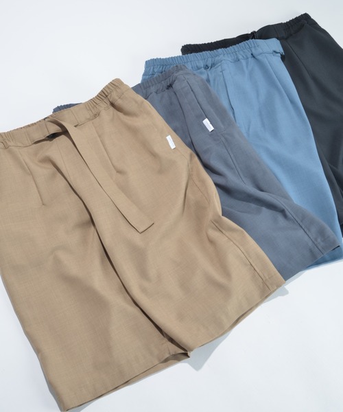 SUPERTHANKS パンツ 無地ベーシック膝丈ショートパンツ（ユニ