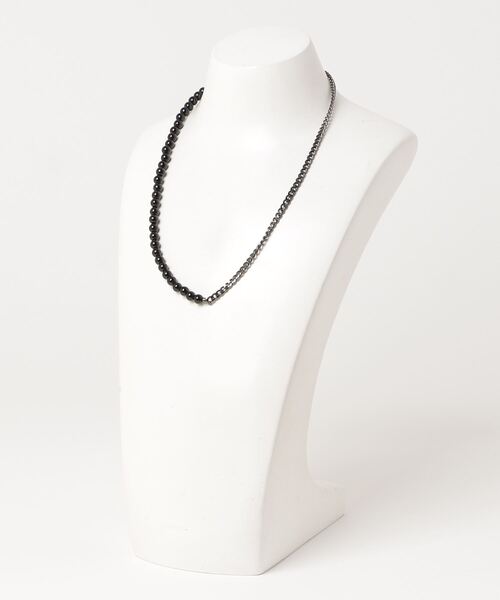 ネックレス FORSOMEONE ONYX NECKLACE BLACK メンズの画像