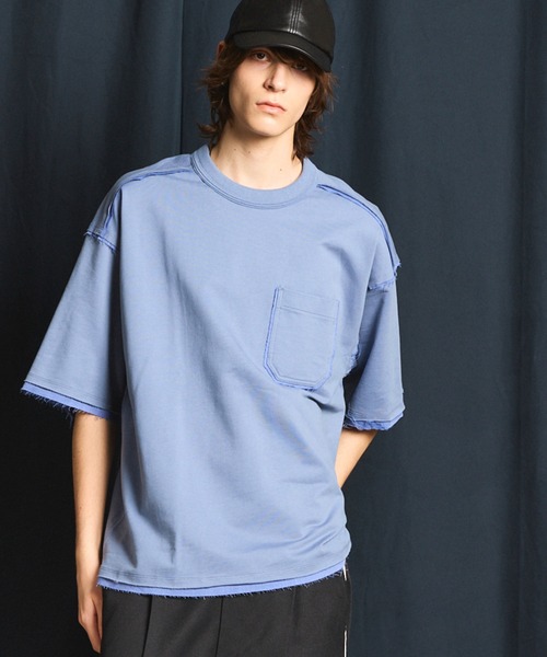 MAISON SPECIAL tシャツ 「ユニセックスアイテム」ミニ裏毛カットオフ 