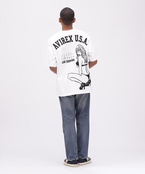AVIREX tシャツ 「WEB＆DEP限定」BLACK SCORPIONS T-SHIRT