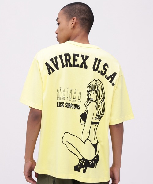 AVIREX tシャツ 「WEB＆DEP限定」BLACK SCORPIONS T-SHIRT