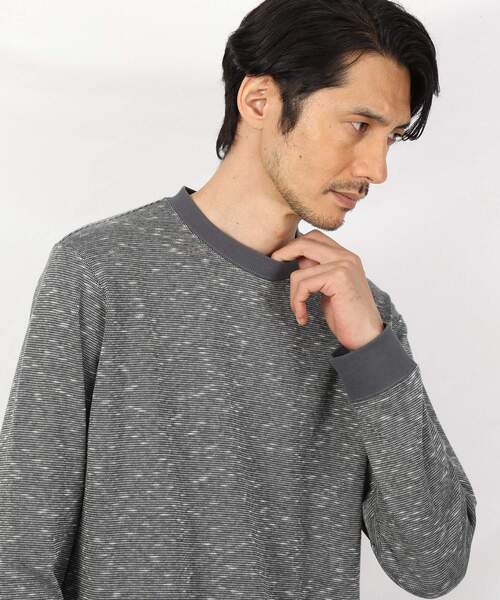 タケオキクチ　スラブ メランジ ジャカード カットソー TAKEO KIKUCHI tシャツ スラブ メランジ ジャカード カットソー