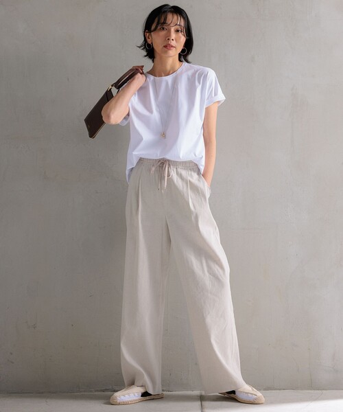23区 tシャツ 「洗える」ALBINIコーコラン シャツテール Tシャツ