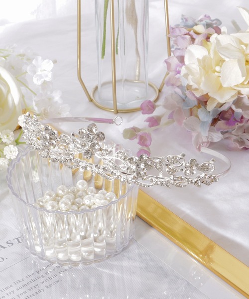 Lace Ladies カチューシャ ロマンチック ライン ビジュー ヘッド
