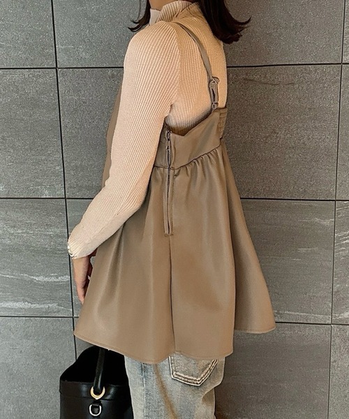 JUNOAH（ジュノア） キャミソール PUレザービスチェ : ZOZOTOWN Yahoo