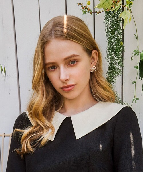 TOCCA イヤリング GLITTER RIBBON EARRINGS レディース