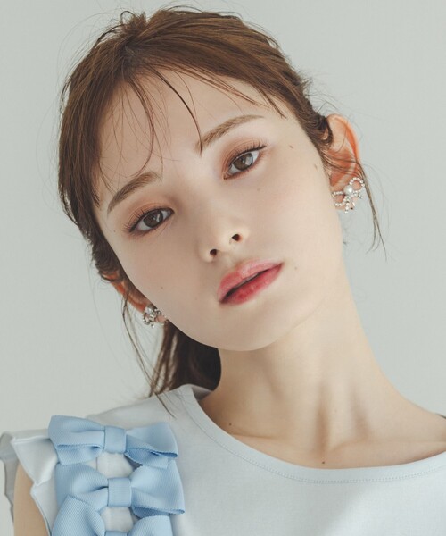 TOCCA イヤリング GLITTER RIBBON EARRINGS レディース