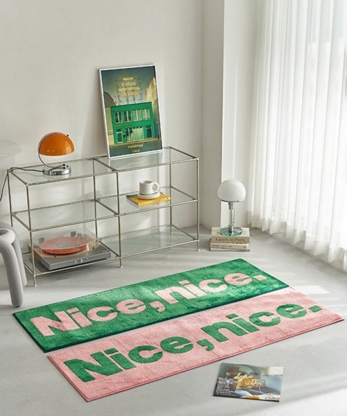 Ein ラグ ラグマット Ein/「2サイズ展開」”Nice nice”スクエア