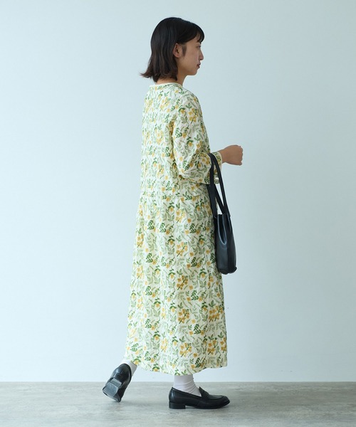 bulle de savon 菜の花刺繍 ワンピース AMBIDEX Store 〇菜の花刺繍 ワンピース(F キナリ): bulle de savon