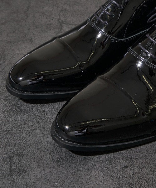 極美品　テットオム TETE HOMME 黒 牛革 ビジネスシューズ 44EEE テットオム TETE HOMME カウレザー プレーントゥ ドレスシューズ