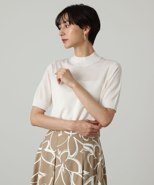 ニット セーター エキストラメリノ５分袖 プルオーバー レディース ANAYI ニット セーター エキストラメリノ5分袖 プルオーバー
