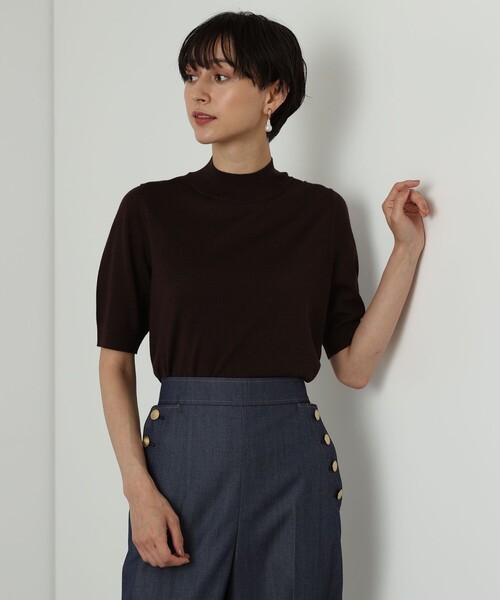 ニット セーター エキストラメリノ５分袖 プルオーバー レディース ANAYI ニット セーター エキストラメリノ5分袖 プルオーバー