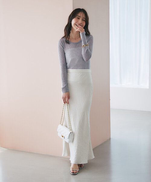 値下げ中【新品】ラブティックボンボン　シアースパンコールリブ2WAYニット La boutique Bonbon（ラブティックボンボン） ニット セーター 「前後