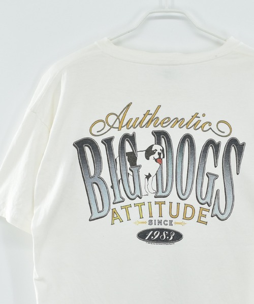 VINTAGE tシャツ 「ヴィンテージ古着」BIG DOGS 両面プリント Tシャツ