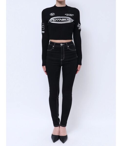 ニット セーター レーサーデザインembroideryニットトップス レディース レーサーデザインembroideryニットトップス｜ジェイダの通販