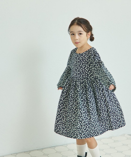 【新品未使用】PALAVA パラバ 長袖ワンピース キッズ pairmanon ワンピース 総柄 長袖 リラックス キッズ 子供服