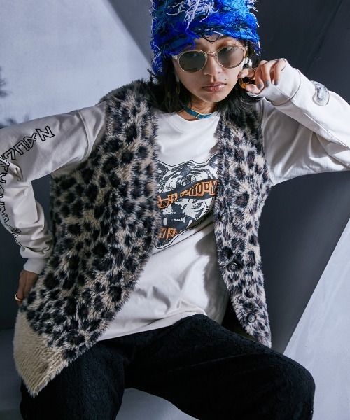 ベスト ジレ へアリーニットベスト 「大きいサイズ有」GEVS. レディース