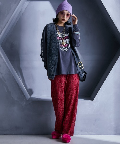 ベスト ジレ へアリーニットベスト 「大きいサイズ有」GEVS. レディース GEVS. ベスト ジレ へアリーニットベスト 「大きいサイズ有
