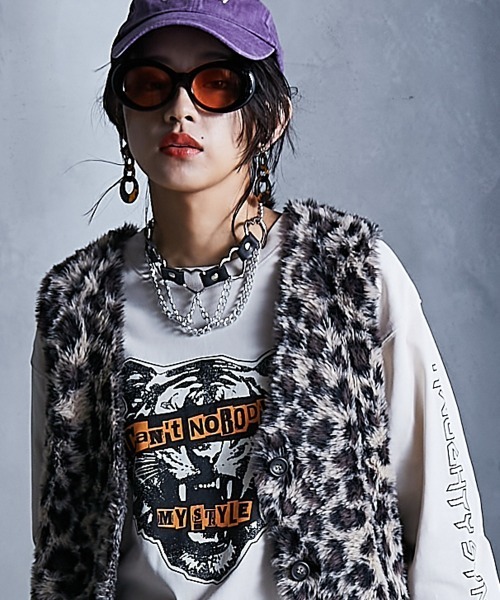 GEVS. ベスト ジレ へアリーニットベスト 「大きいサイズ有