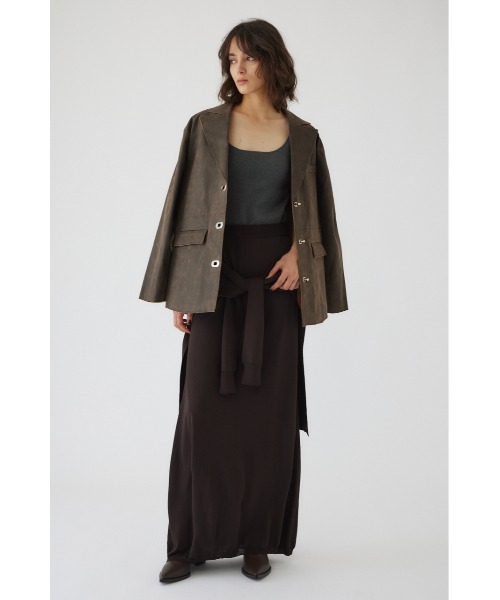 RIM.ARK ロング スカート Knit wrapped SK ニットラップスカート 