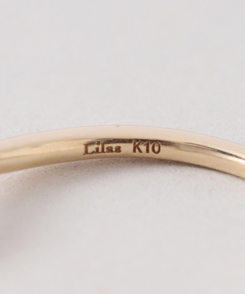 Lilas 指輪 リング ビーチミルダイヤピンキーリング K10 レディース