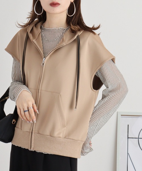 パーカー Eglantine ダンボールジップベスト  セットアップ可能 レディース EGLANTINE パーカー Eglantine ダンボールジップベスト
