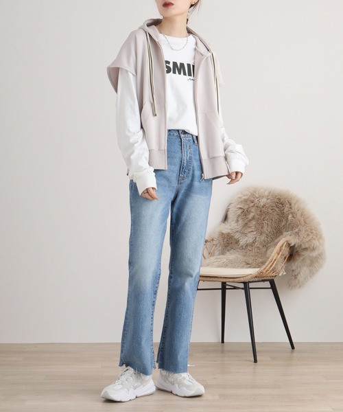パーカー Eglantine ダンボールジップベスト  セットアップ可能 レディース EGLANTINE パーカー Eglantine ダンボールジップベスト