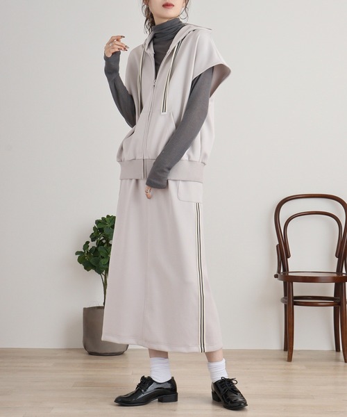 パーカー Eglantine ダンボールジップベスト  セットアップ可能 レディース EGLANTINE パーカー Eglantine ダンボールジップベスト