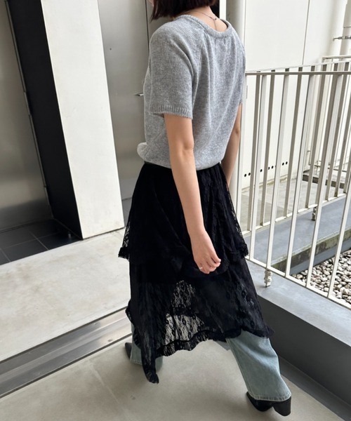 gossip!ロサンゼルス スカート レースレイヤード アシンメトリー